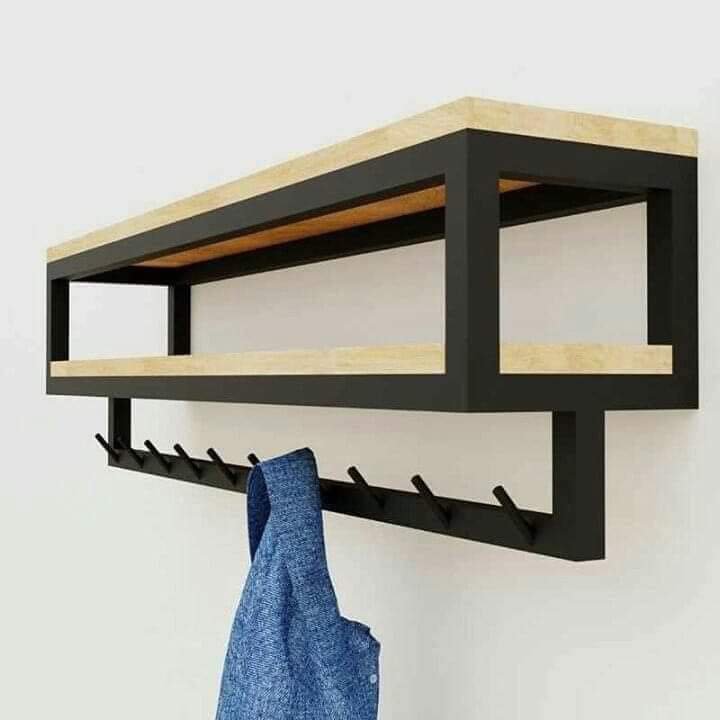 Pułka wisząca w stylu loft kruk stal design